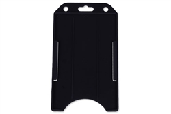 Black Vertical Open-face Rigid Plastic Card Holder (QTY 100)