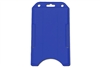 Blue Vertical Open-face Rigid Plastic Card Holder (QTY 100)