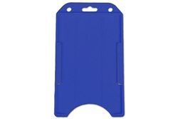 Blue Vertical Open-face Rigid Plastic Card Holder (QTY 100)