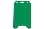 Green Vertical Open-face Rigid Plastic Card Holder (QTY 100)