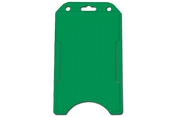 Green Vertical Open-face Rigid Plastic Card Holder (QTY 100)