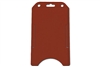 Red Vertical Open-face Rigid Plastic Card Holder (QTY 100)