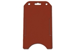 Red Vertical Open-face Rigid Plastic Card Holder (QTY 100)