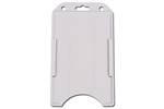 White Vertical Open-face Rigid Plastic Card Holder (QTY 100)