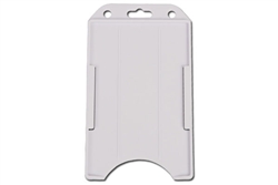 White Vertical Open-face Rigid Plastic Card Holder (QTY 100)