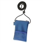 Royal Blue Large Vinyl Badge Holder w/Zip and Pen Holder (QTY 4 bags of 25)