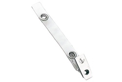 Clear Vinyl Strap Clip w/2-Hole Stainless Steel Clip (500 QTY)