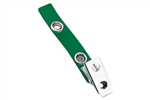 Green Vinyl Strap Clip w/2-Hole NPS Clip (100 QTY)