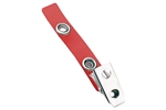 Red Vinyl Strap Clip w/2-Hole NPS Clip (100 QTY)