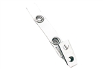 White Vinyl Strap Clip w/2-Hole NPS Clip (100 QTY)