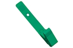 Green Vinyl Strap Clip w/2-Hole NPS Clip (100 QTY)