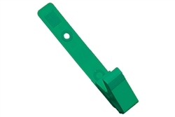 Green Vinyl Strap Clip w/2-Hole NPS Clip (100 QTY)