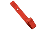 Red Vinyl Strap Clip w/2-Hole NPS Clip (100 QTY)