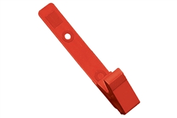 Red Vinyl Strap Clip w/2-Hole NPS Clip (100 QTY)