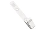 White Vinyl Strap Clip w/2-Hole NPS Clip (100 QTY)