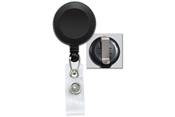 Black Badge Reel with Reinforced Vinyl Strap & Belt Clip (QTY 100)