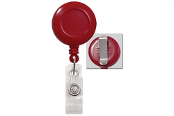 Red Badge Reel W/ Reinforced Vinyl Strap & Belt Clip (QTY 100)