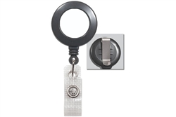 Gray Badge Reel with Reinforced Vinyl Strap & Belt Clip (QTY 100)