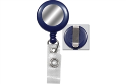 Blue Badge Reel with Silver Sticker, Reinforced Vinyl Strap & Belt Clip (QTY 100)