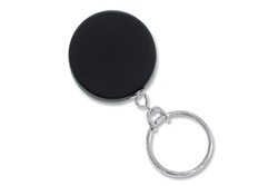Black /Chrome Heavy Duty Badge Reel with Link Chain Split Ring & Belt Clip (QTY 100)