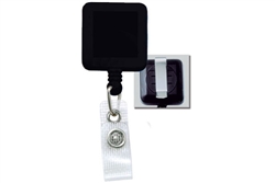 Black Badge Reel with Reinforced Vinyl Strap & Belt Clip (QTY 100)