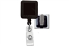 Black  Badge Reel with Clear Vinyl Strap & Spring Clip (QTY 100)