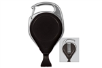 Black Proreel (Carabiner Style) with Card Clip & Belt Clip (QTY 100)