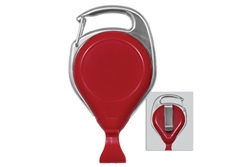 Red Proreel (Carabiner Style) with Card Clip & Belt Clip (QTY 100)