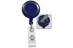 Blue Badge Reel with Clear Vinyl Strap & Swivel Spring Clip (QTY 100)