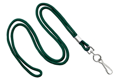 Forest Round 1/8" Standard Lanyard W/ Nickel Plated Steel Swivel Hook (100 Quantity)