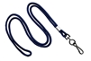 Navy Blue 1/8" Standard Lanyard W/ Black-oxidized Swivel Hook (100 Quantity) 2135-3073