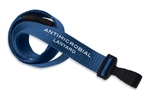 Royal Blue 5/8" (16 mm) Flat Anti-microbial Lanyard W/ Breakaway & "no-twist" Wide Plastic Hook (QTY 100)