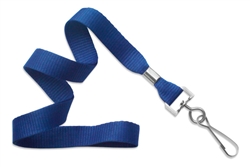 Royal Blue 5/8" (16 mm) Microweave Polyester Lanyard W/ Nickel-plated Steel Swivel Hook (QTY 100)