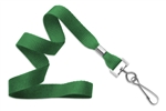 Green 5/8" (16 mm) Microweave Polyester Lanyard W/ Nickel-plated Steel Swivel Hook (QTY 100)