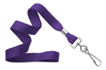 Purple 5/8" (16 mm) Microweave Polyester Lanyard W/ Nickel-plated Steel Swivel Hook  (QTY 100)