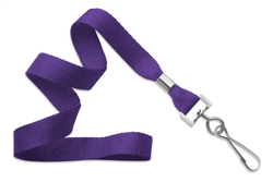 Purple 5/8" (16 mm) Microweave Polyester Lanyard W/ Nickel-plated Steel Swivel Hook  (QTY 100)