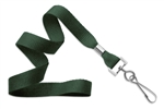 Forest Green 5/8" (16 mm) Microweave Polyester Lanyard W/ Nickel-plated Steel Swivel Hook (QTY 100)