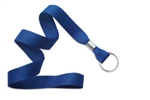 Royal Blue 5/8" (16 mm) Microweave Polyester Lanyard W/ Nickel-plated Steel Split Ring (QTY 100)