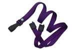 Purple Bamboo 3/8" (10 mm) Flat Lanyard W/ Breakaway And "no-twist" Wide Plastic Hook (QTY 100)