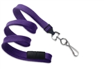 Purple 3/8" (10 mm) Flat Braid Breakaway Woven Lanyard W/ A Universal Slide Adapter & Nickel-plated Steel Swivel Hook (QTY 100)