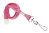 Pink Ribbon 5/8" (16 mm) Flat Breakaway Lanyard W/ Nickel-plated Steel Swivel Hook (QTY 100)