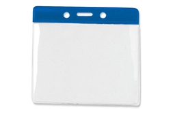 Royal Blue Horizontal Vinyl Color-Bar Badge Holder - Convention Size (QTY 100)