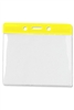 Yellow Horizontal Vinyl Color-Bar Badge Holder - Convention Size (QTY 100)