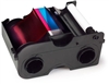 Fargo Color Ribbon - YMCKI #45109 (200 prints)  w/Cleaning Roller, Resin Black, Fluorescing, and Clear Overlay Panel
