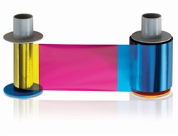 Fargo Half Panel Color Ribbon - YMCKO #45214 (850 prints) Full-color ribbon with resin black and clear overlay panel