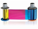 Fargo YMCKK color ribbon 45215 (500 prints)  with Two Resin Black Panels