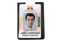 Magnetic Single Pocket Vertical Badge Holder With Thumbnotch Credit Card Size (QTY 100)