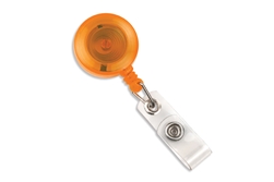 Round Badge Reel With Strap And Slide Clip (translucent) (QTY 100)