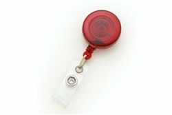 Round Badge Reel With Strap And Slide Clip (translucent) (QTY 100)