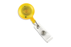 Round Badge Reel With Strap And Slide Clip (translucent) (QTY 100)